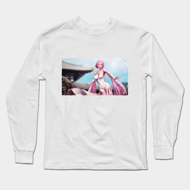 Sakura Long Sleeve T-Shirt by asteltainn